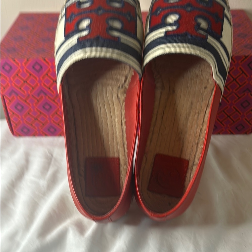 Tory Burch Red and Blue Women's Loafers - Picture 7 of 12